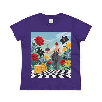 🌹🖤 The Rose Garden Dollmaker Cotton Tee – Art Deco Fashion Fantasy