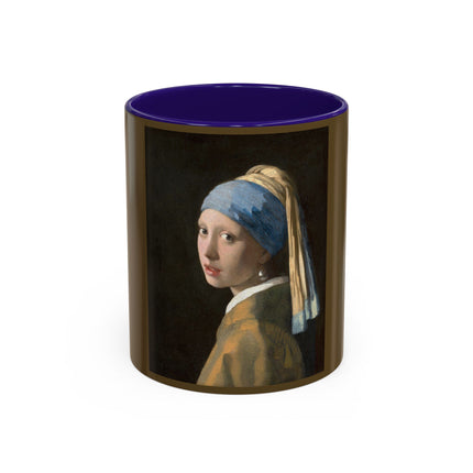 Girl with a Pearl Earring by Johannes Vermeer Colorful Mugs (11oz, 15oz)