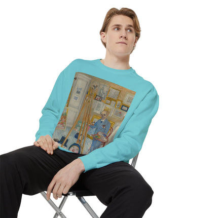 The Skeleton Painter by James Ensor Garment-Dyed Sweatshirt