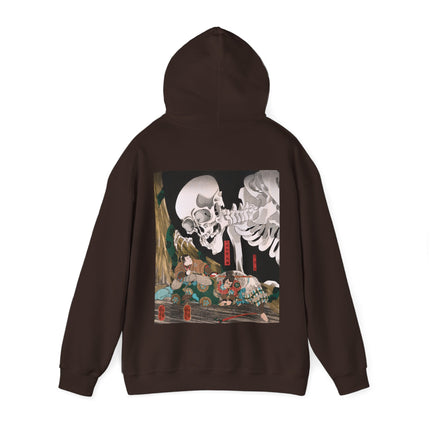 Mitsukuni Defying the Skeleton Spectre by Utagawa Kuniyoshi Heavy Blend™ Hooded Sweatshirt