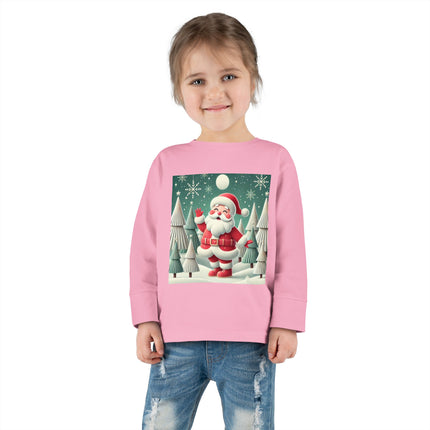Santa's Joyful Night Toddler Long Sleeve Tee