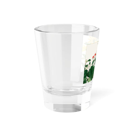 Clerodendrum & Rudbeckia Flower by Tanigami Kônan Shot Glass, 1.5oz