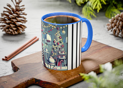 Whimsical Christmas Tea Party Colorful Mugs (11oz, 15oz)