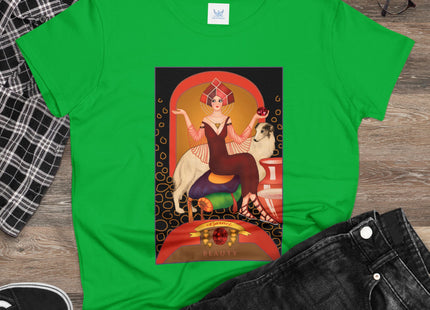 January & Garnet (from the Gem Series) by Sofia Chiostri Women's Midweight Cotton Tee