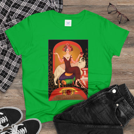 January & Garnet (from the Gem Series) by Sofia Chiostri Women's Midweight Cotton Tee