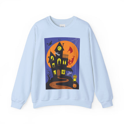 Halloween Night at the Haunted House Unisex Heavy Blend™ Crewneck Sweatshirt