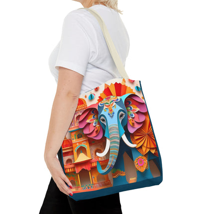 Elephant at an Autumn Festival Tote Bag (AOP)