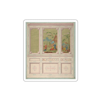 Chinoiserie scenes by Anonymous Die-Cut Stickers (5 Sizes)
