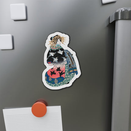 Japanese Woman by Keisai Eisen Die-Cut Magnets (5 Sizes)