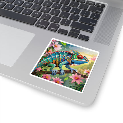 Camouflage Chameleon Kiss-Cut Stickers (4 Sizes)