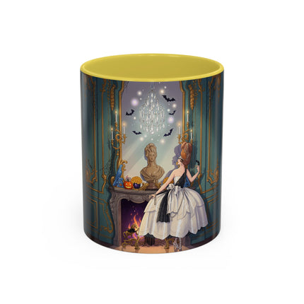 🕯️🎃 The Moonlit Manor Drawing Room Colorful Mug – Elegant Halloween Charm