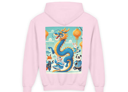 Blue & Gold Dragon Festival Parade Youth Heavy Blend Hooded Sweatshirt