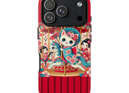 Geisha Kitten's Enchanted Carousel Phone Cases