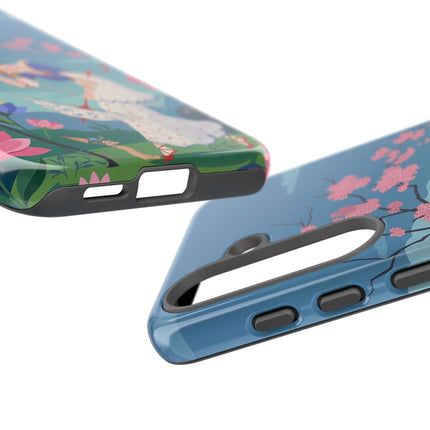 🌸☂️ The Lady Of The Falling Blossoms Phone Case – Art Deco Garden Whimsy