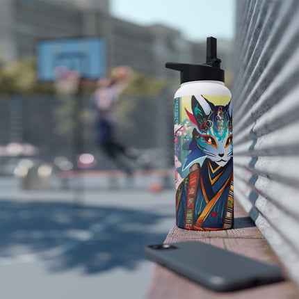 Cyberpunk Samurai Stainless Steel Water Bottle