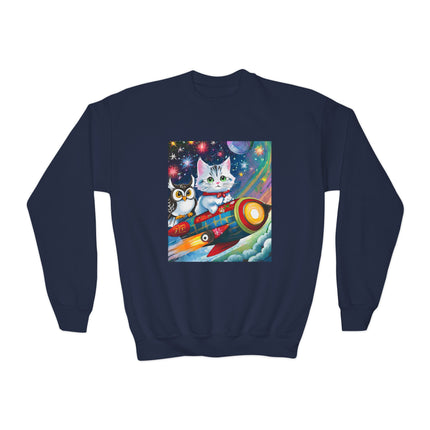 Flight of Fancy Youth Crewneck Sweatshirt – Imagination, Adventure & Cosmic Fun