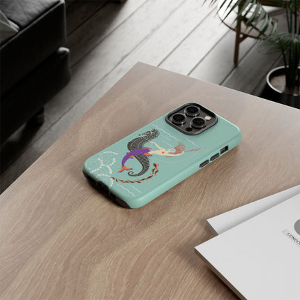 Mermaid on Seahorse Phone Case – Mythic Ocean Grace