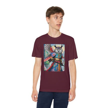 Cyberpunk Samurai Owl Youth Competitor Tee