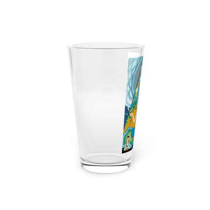 Art Deco Christmas Elegance Glass, 16oz