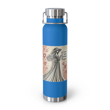 Love You Always Copper Vacuum Insulated Bottle, 22oz