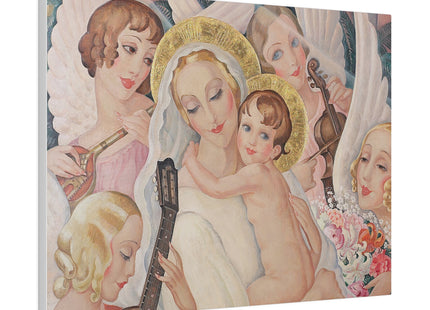Madonna with Child surrounded by musical angels by Gerda Wegener Matte Canvas, Stretched, 0.75"