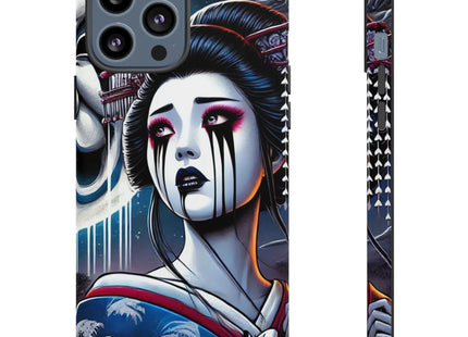 Geisha’s Black Ink Tears Phone Cases