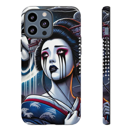 Geisha’s Black Ink Tears Phone Cases