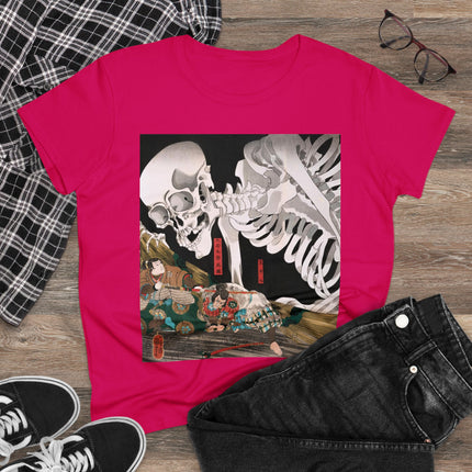 Mitsukuni Defying the Skeleton Spectre by Utagawa Kuniyoshi Women's Midweight Cotton Tee