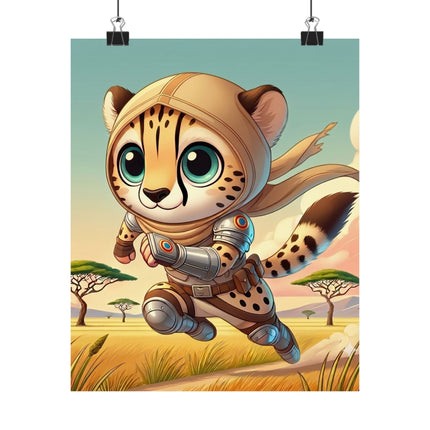 🐆⚡ Swift Cheetah Matte Vertical Poster – Speed, Adventure & Untamed Energy