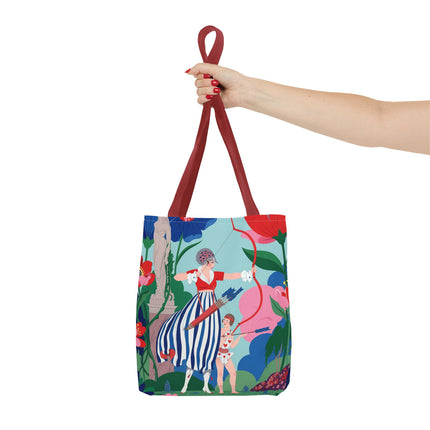🏹🌺 The Lady Of The Enchanted Garden Archery Tote Bag – Art Deco Floral Adventure