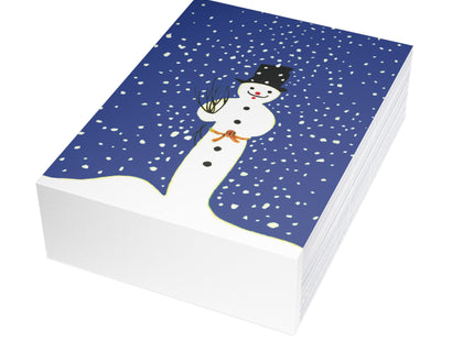 Snowman in Falling Snow Postcard Bundles (envelopes included)