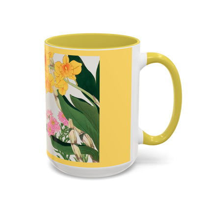 Golden Bow Orchid by Tanigami Kônan Colorful Mugs (11oz, 15oz)