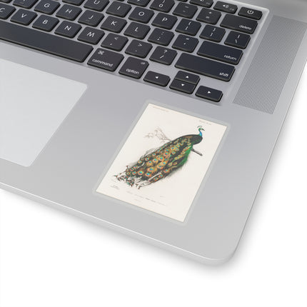 Indian Peafowl by Charles Dessalines D' Orbigny Kiss-Cut Stickers (4 Sizes)