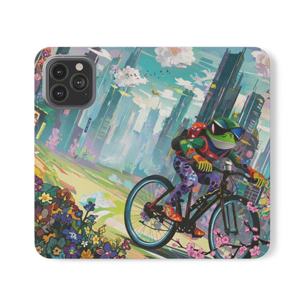 🐸🚵 Cyberpunk Frog Flip Case – High-Tech Adventure & Neon Velocity