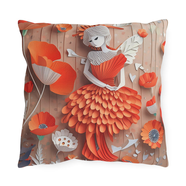 Poppy Fairy Outdoor Pillows