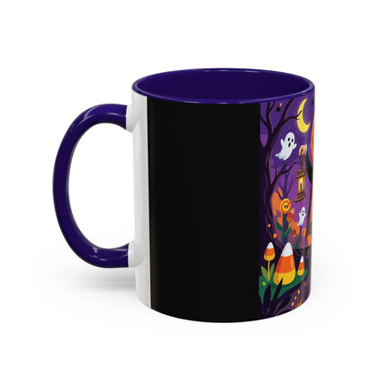 🎃🏮 The Pumpkin Gentleman's Moonlit Stroll Colorful Mug – Whimsical Halloween Charm