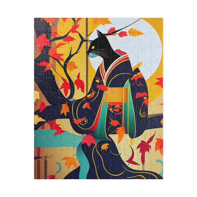 Black Cat in Kimono Puzzle (110, 252, 520, 1014-piece)