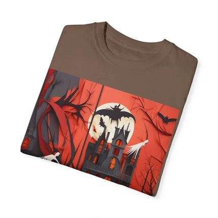 Halloween Night Scene Unisex Garment-Dyed T-shirt