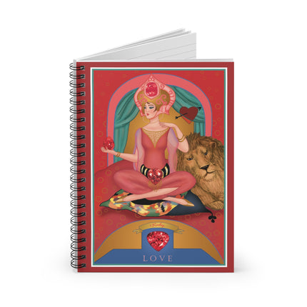July & Ruby (from the Gem Series) by Sofia Chiostri Spiral Notebook - Ruled Line