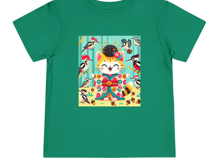 Geisha Kitten in the Woodpecker Grove Toddler Short Sleeve Tee