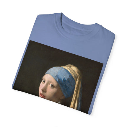 Girl with a Pearl Earring by Johannes Vermeer Unisex Garment-Dyed T-shirt