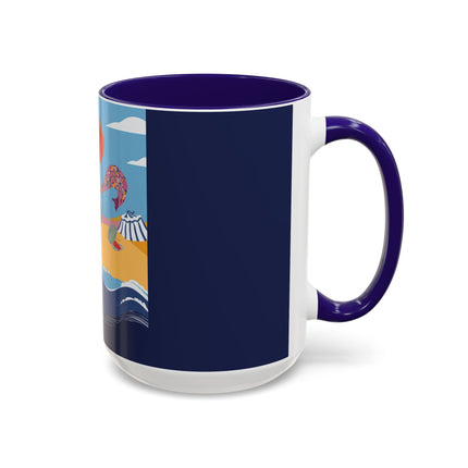 Beachside Promenade Colorful Mugs – Chic Summer Stroll & Coastal Glamour