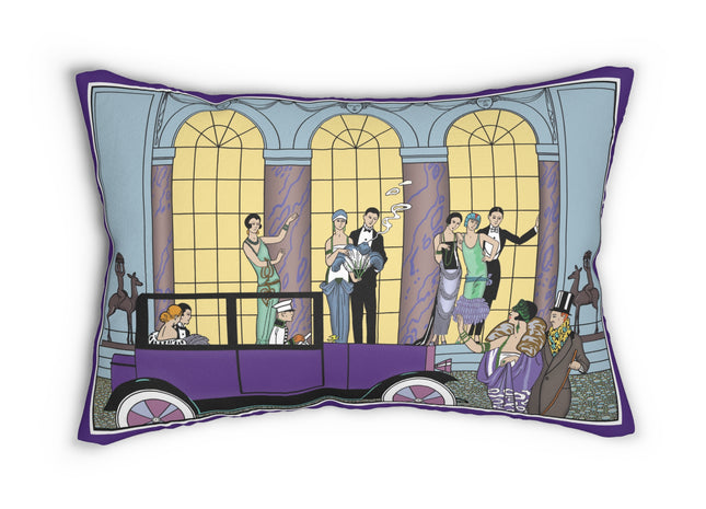 Au Revoir by George Barbier Spun Polyester Lumbar Pillow