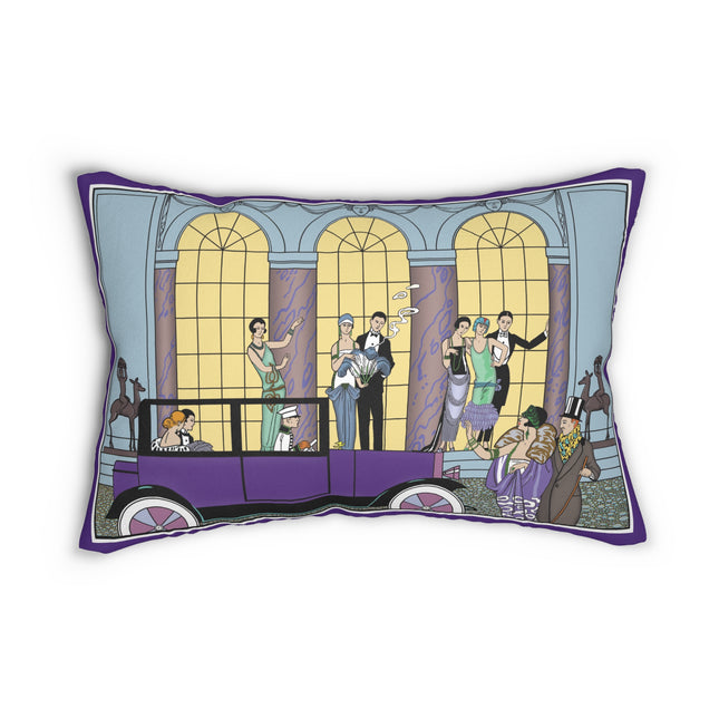 Au Revoir by George Barbier Spun Polyester Lumbar Pillow