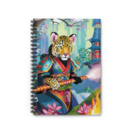 Cyberpunk Leopard Spiral Notebook - Ruled Line