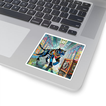 Cyber Panther's Hunt Kiss-Cut Stickers (4 Sizes)