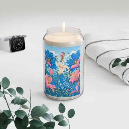 🌟🌸 The Starry Blossom Garden Dancer Scented Soy Candle – Art Deco Floral Fantasy