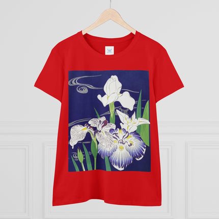 Irises by Kogyo Tsukioka Women's Midweight Cotton Tee