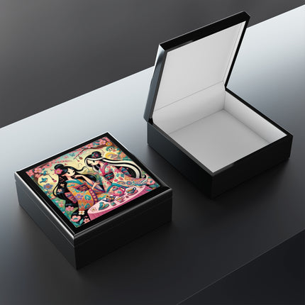 Cherry Blossom Tea Fairies Jewelry Box – Whimsical Kimono Tea Ritual