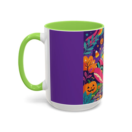 🌙🎃 The Lady Of Moonbeam Hollow Colorful Mug – Whimsical Halloween Charm